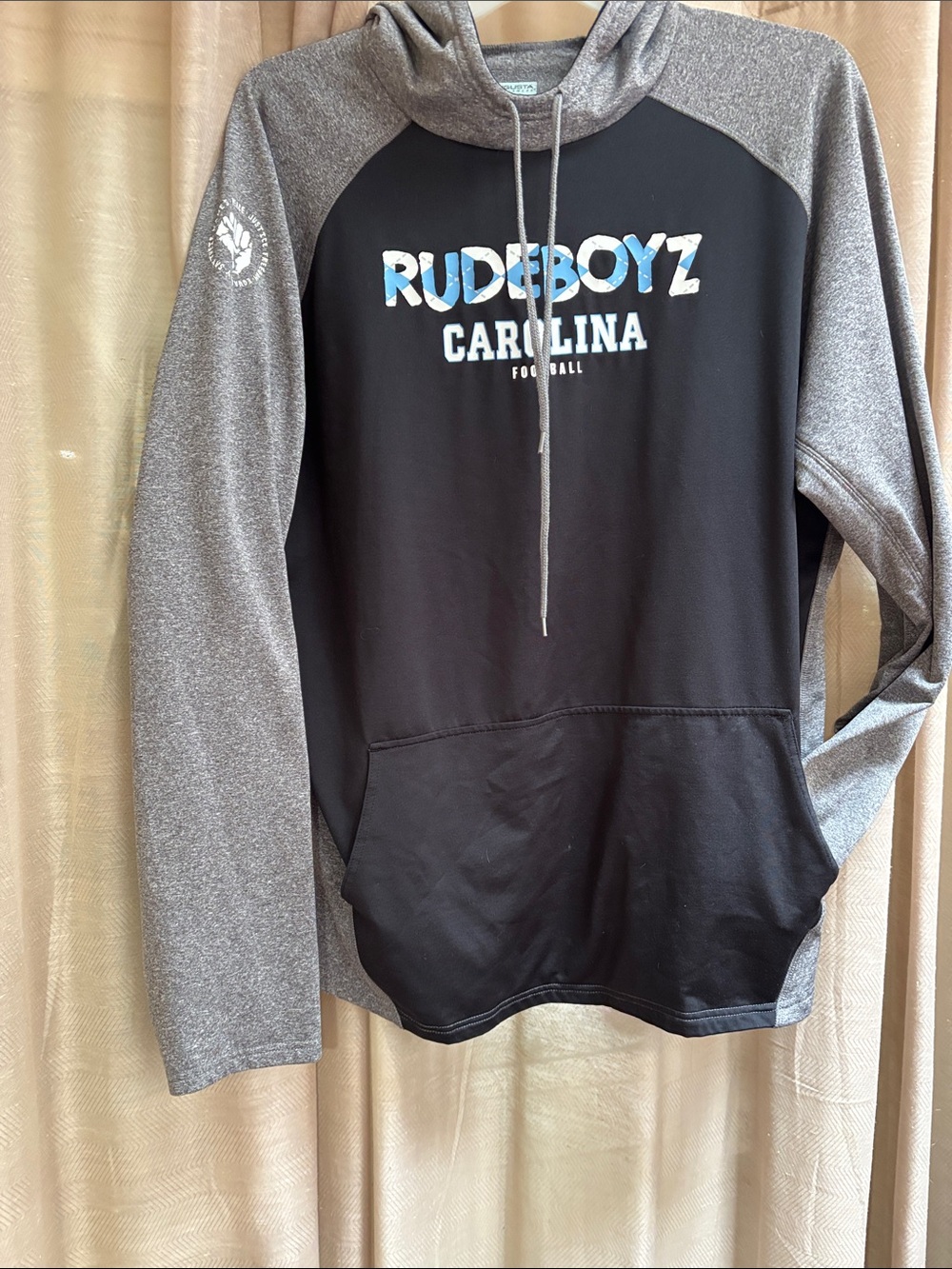 Rudeboyz Carolina Football Black & Gray Hoodie 2X gently used